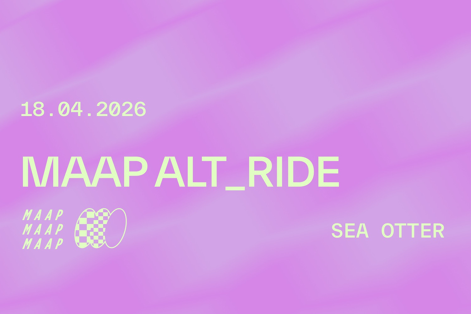 The event MAAP ALT_RIDE is happening April 18, 2026
